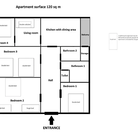 Spacious Zyblikiewicza Street Apartman Krakkó